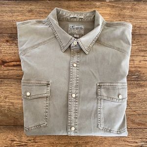 Lucky Olive Green L/S Snap Front Shirt